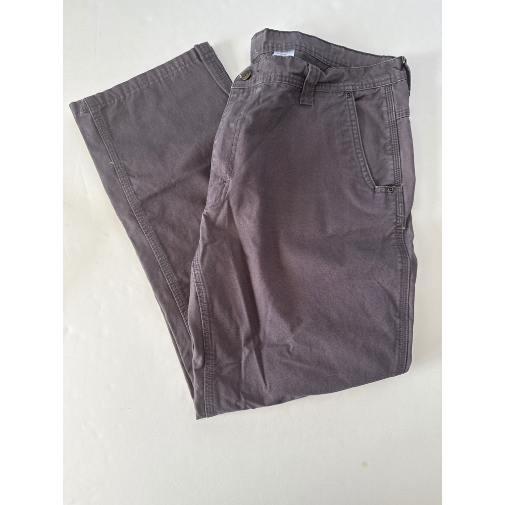 Key Industries Mens Work Pants Charcoal Gray Size 38x32 Canvas Utility Pockets